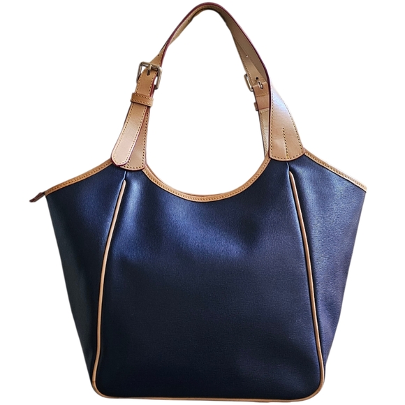 Dooney & Bourke Navy and Tan Women's Tote Bag - Picture 3 of 6